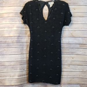 Vintage Nipon Night beaded black dress 6